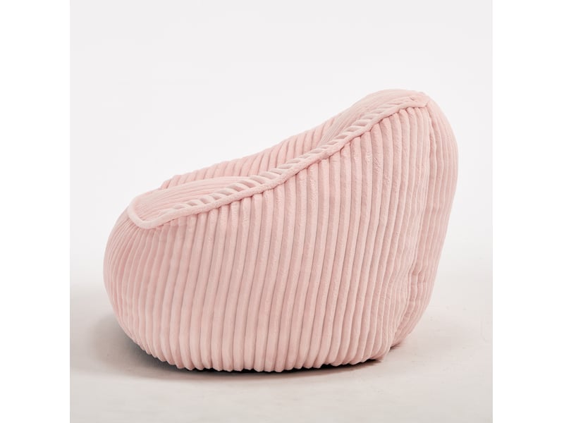  Fauteuil poire modenvie en chenille rose à mousse à mémoire de forme 98 x 92 x 73 cm  - Conforama E