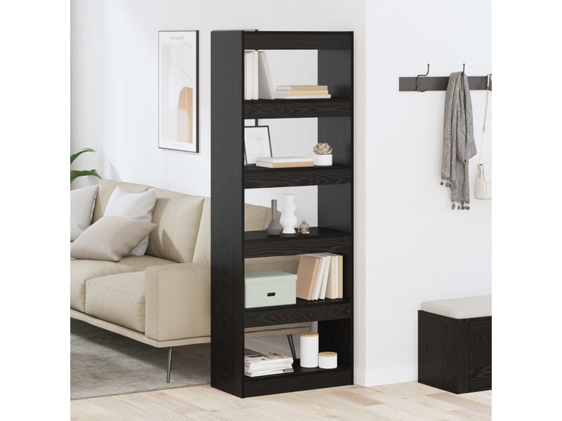  Bibliothèque 5 niveaux, armoire à livres 60 x 30 x 166 cm bois d'ingénierie shl1905  - Conforama B