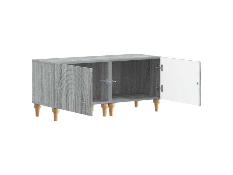  Meuble tv - banc tv - meuble de rangement sonoma gris bois d'ingénierie  - Conforama C