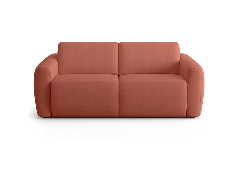  Canapé droit convertible 3 places en tissu chenille terracotta - ouverture express - suzie Suzie - Conforama A