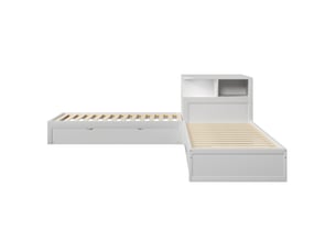 Lit gigogne 90x200 cm   C-CRAFTLINK coloris blanc