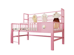 Lit simple 90x200 cm    coloris rose