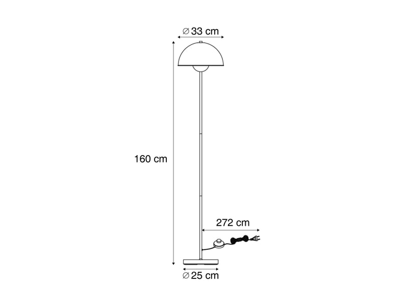  Lampadaire rétro beige 160 cm - magnax  - Conforama C