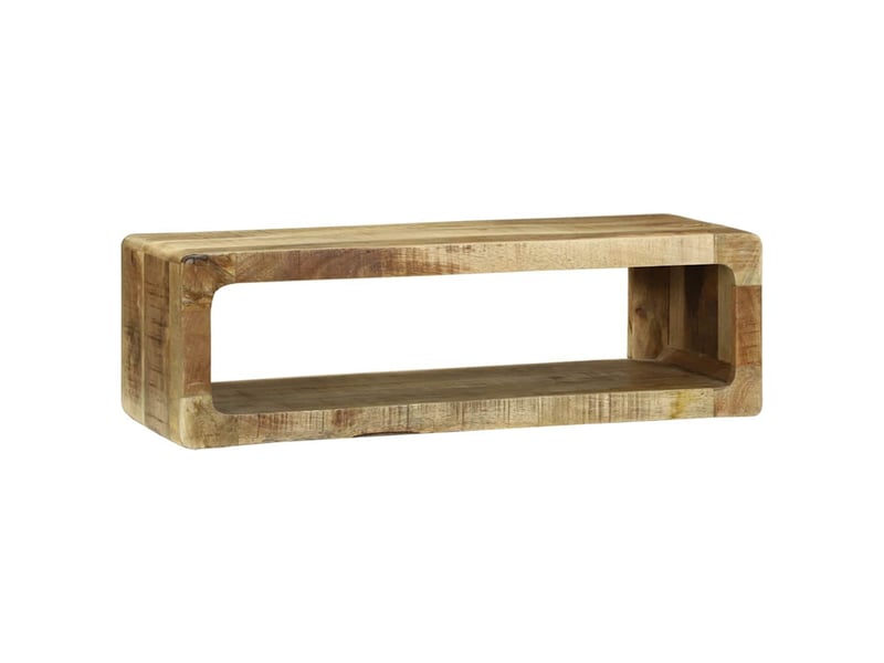 Meuble tv moderne minimaliste rangement 80 x 30 x 25 cm en bois de manguier marron 02_0058072  - Conforama A