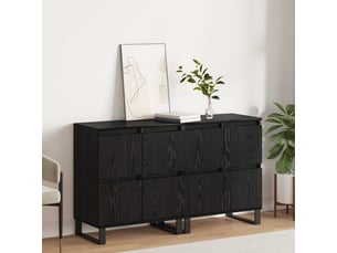 Buffet - bahut - meuble de rangement 2 pc chêne noir 60 x 35 x 70 cm
