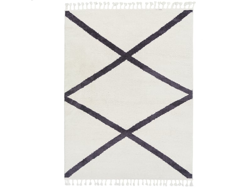 Ouarain - tapis berbère sirta 160 x 230 cm Z-BERBER160230501IVORY - Conforama A