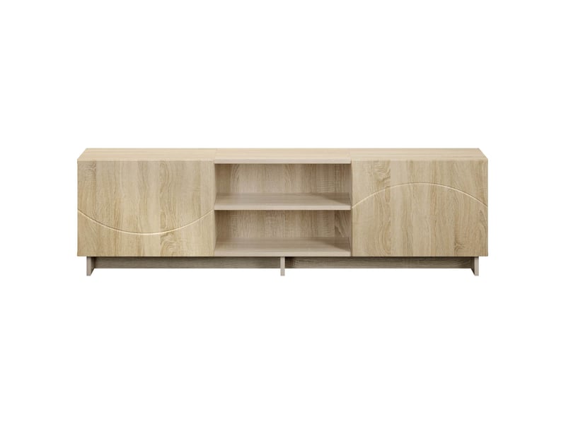  Meuble tv, banc tv 140x34,5x40 cm chêne sonoma bois d'ingénierie shl77840  - Conforama D