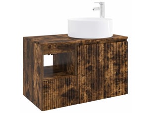 Ensemble de mobilier de salle de bain 2 pc chêne fumé cf64092