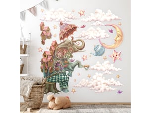 Sticker mural - animaux pastel100x138 cm
