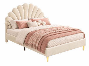 Lit 2 places 140x200 cm <strong>DAHUEN</strong>  <strong></strong> coloris beige