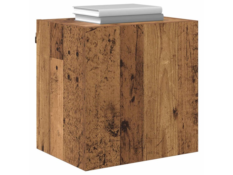  Meuble tv - banc tv - meuble de rangement mural 40,5x30x40cm bois ancien bois d'ingénierie  - Conforama C
