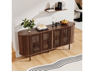 Buffet 4 porte(s)  0 tiroir(s) <strong></strong> <strong></strong> - 160 cm coloris marron 