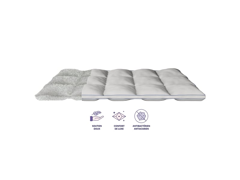  Surmatelas premium cloud - 180x200x3cm - fibre polyester et tissu respirant - extrémement moelleux Cloud - Conforama D