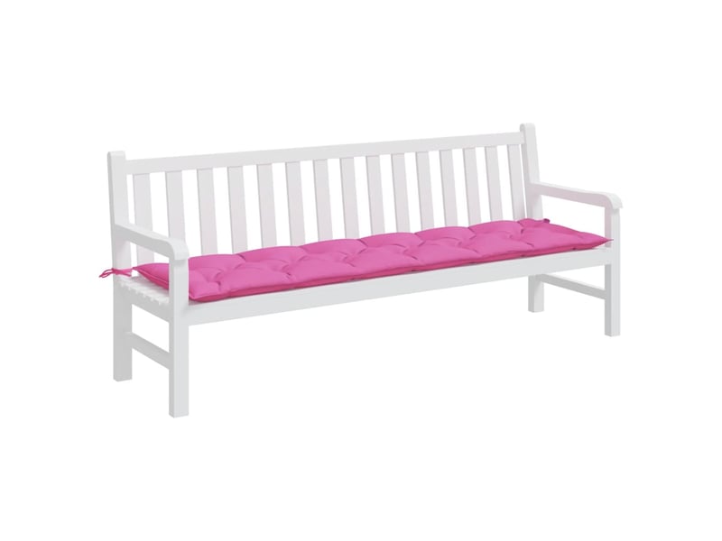  Coussin de banc de jardin, coussin d'assise rose 200x50x7 cm tissu cf52793  - Conforama C