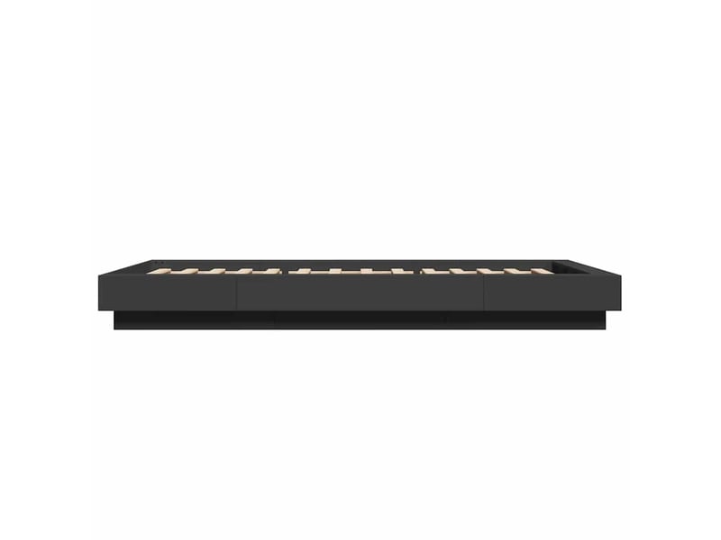  Lit simple- lit adulte -  cadre de lit sans matelas noir 100x200 cm  - Conforama D