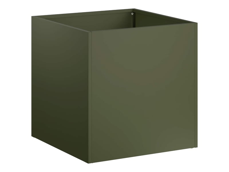  Jardinière - cache-pot de jardin vert olive 35 x 35 x 35 cm  - Conforama A