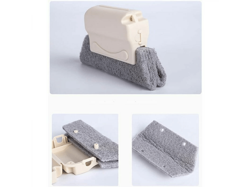  3 pièces brosse de nettoyage de rainure, brosse de nettoyage pour fenêtres magiques, fenêtre brosse de nettoyage  - Conforama B