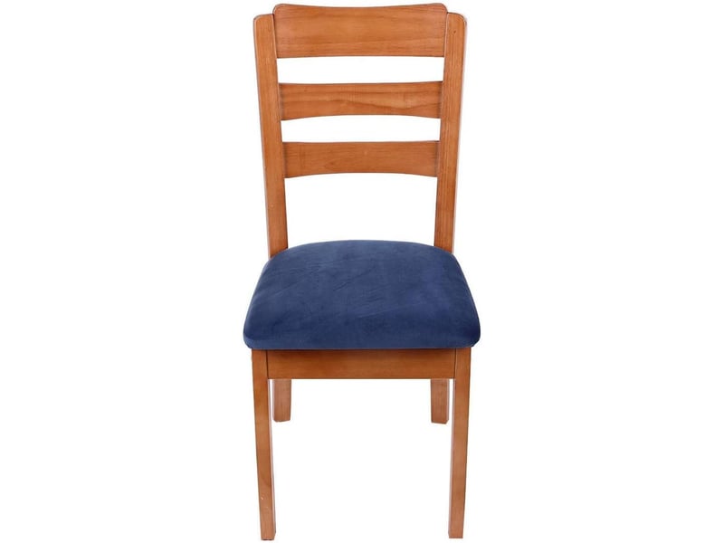  Lot de 4 housses de chaises de salle à manger extensibles bleu marine, en velours, adaptées aux restaurants, servant à la fois de housses de XLH-ZLS-009447MF - Conforama B
