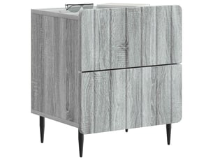 Table de chevet 2 pièces sonoma gris 43 x 34,5 x 49,5 cm