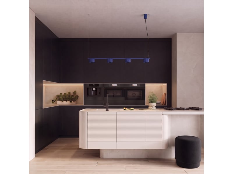  Lustre riff 4 outremer gx53 aluminium moderne 208x122x10cm SL.3069 - Conforama B