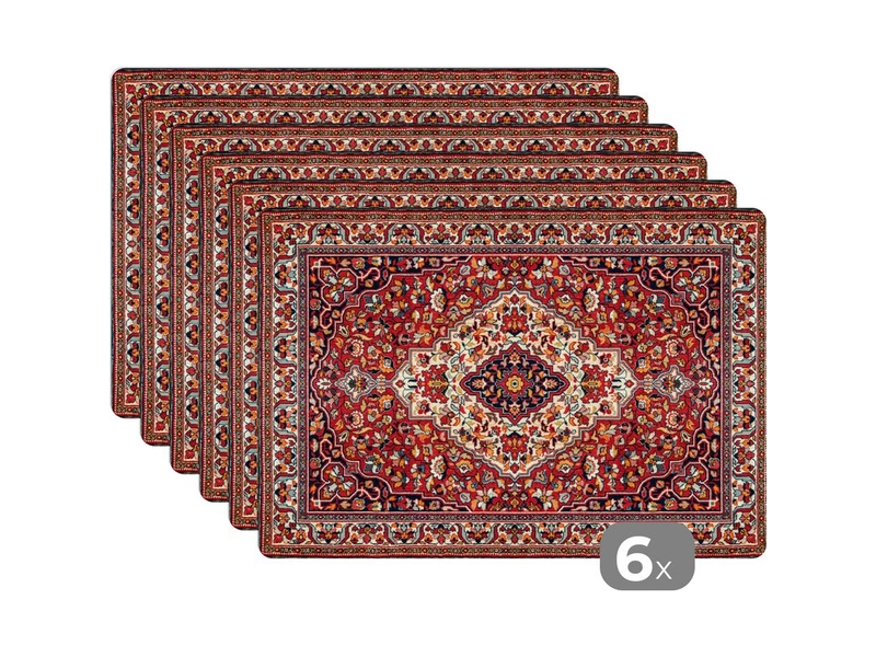  Sets de table tapis persan - tapis - motifs - rouge lot de 6 placemats 45x30  - Conforama A