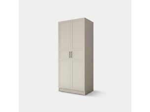 Armoire 2 portes avec barre de penderie myrokium