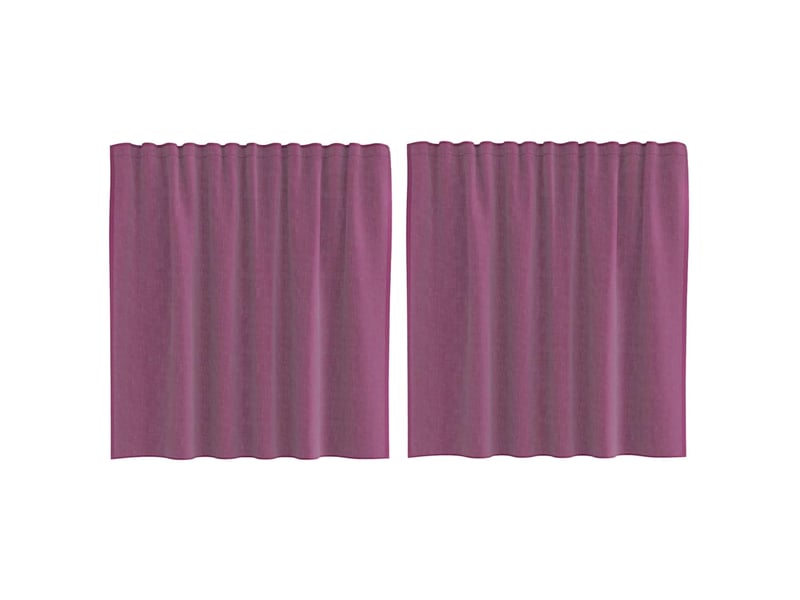  Lot de 2 rideaux en voile, voilages avec boucles violet 140x140 cm cf44336  - Conforama A