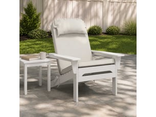 Coussin de transat ensoleillé, coussin pour bain de soleil 100 % polyester blanc cf55989