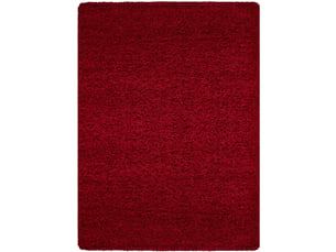 Shaggy - tapis uni à poils longs - rouge 160 x 230 cm