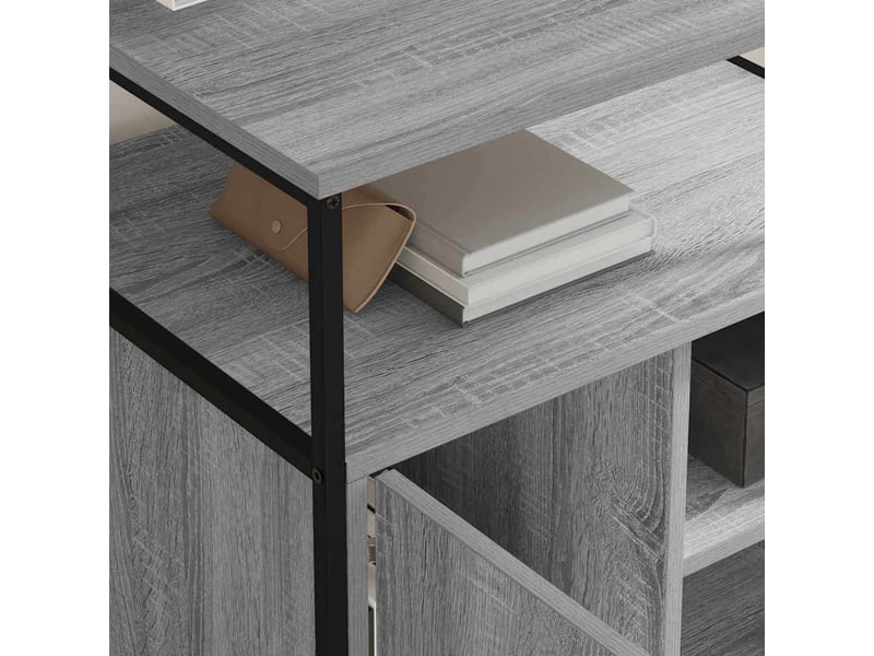  Commode chambre, cabinet avec station de charge 61 x 46 x 67 cm gris sonoma  - Conforama D