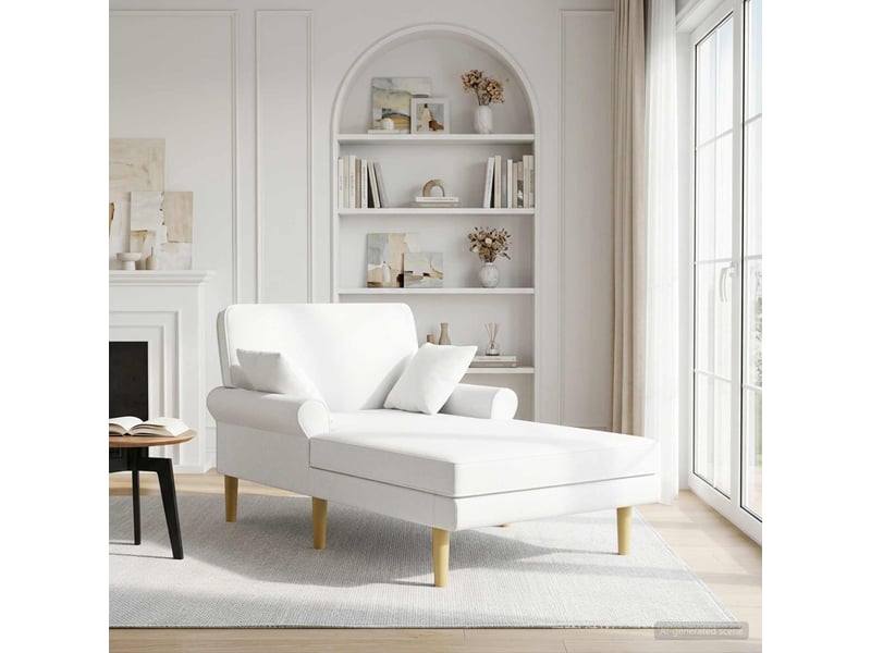 Vidaxl méridienne blanc tissu - Conforama B