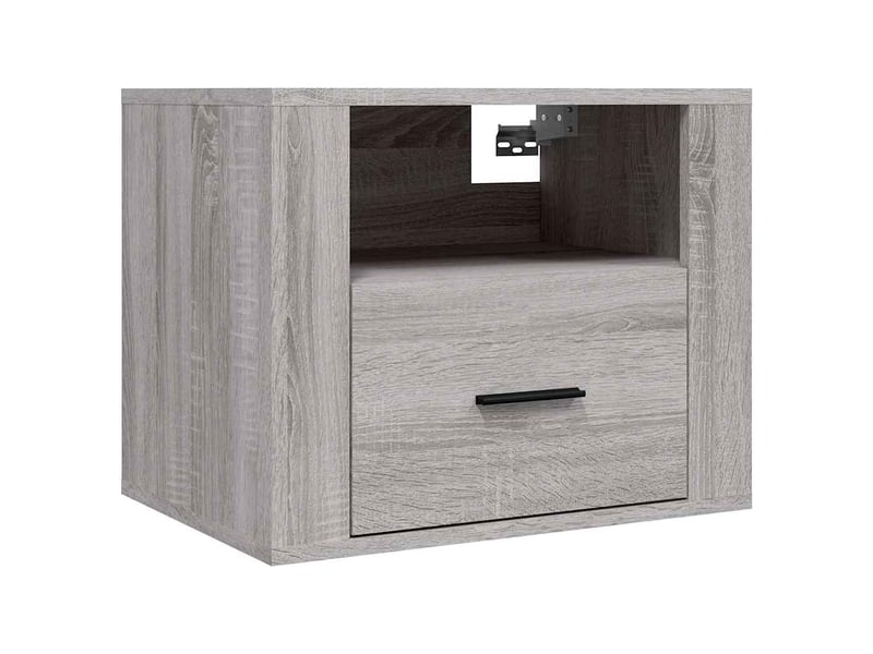  Lot de 2 tables de chevet - cabinet de chevet - table de nuit murales sonoma gris 50x36x40 cm  - Conforama E
