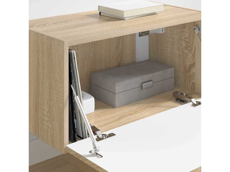  Meuble tv - banc tv - meuble de rangement mural 60 x 31 x 29,5 cm sonoma bois d'ingénierie  - Conforama D