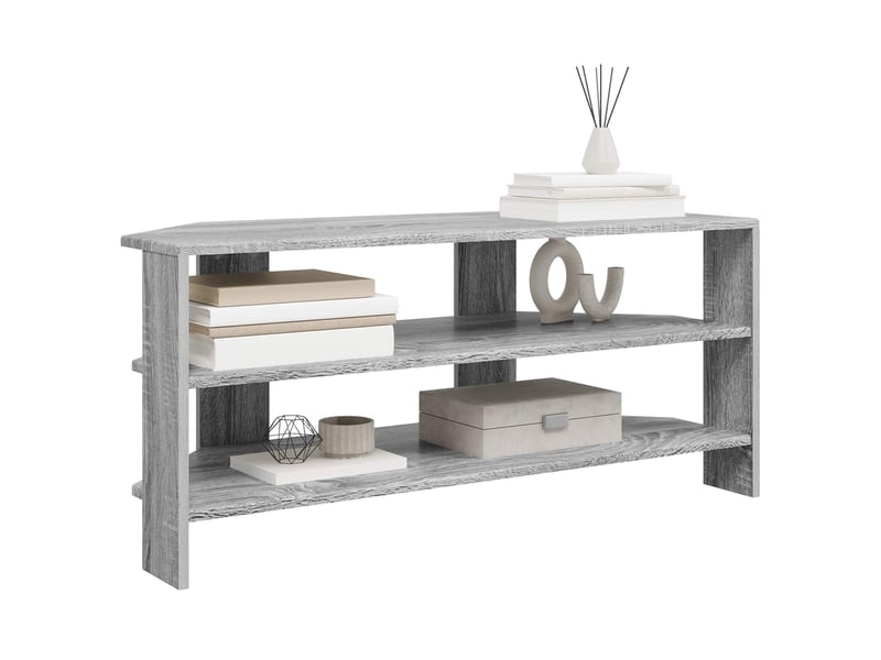  Meuble tv d'angle moderne 100x40,5x45 cm sonoma gris  - Conforama C