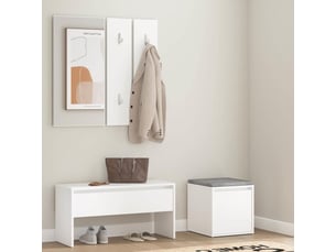 Ensemble de meubles de couloir blanc bois d'ingénierie shl62561
