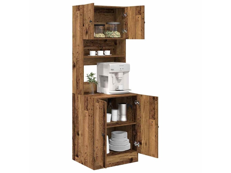  Buffet de cuisine, buffet haut bois ancien 60x50x180cm  - Conforama C