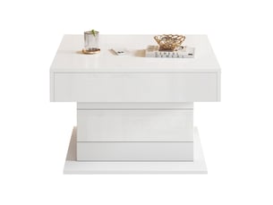 Table basse carré(e) coloris blanc <strong>BEAUNIV</strong> <strong></strong> - 70 cmx70 cm