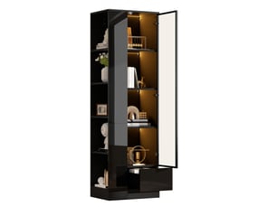 Vitrine coloris noir <strong>VIVRYN</strong> <strong></strong> - 50 cmx160 cm