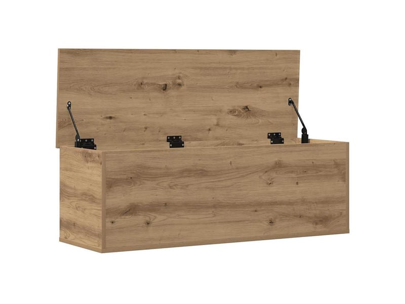  Boîte de rangement, coffre de rangement chêne artisanal 102x35x35 cm  - Conforama E