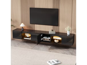Meuble tv coloris noir 200 cm MAISENTIEL