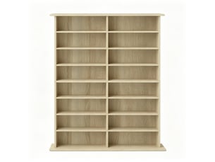 Bibliotheque coloris naturel 12 étagère(s) - 106.5 cm x 126.3 cm