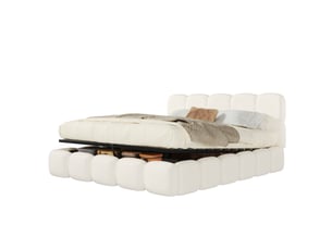 Lit coffre 200x200 cm MODFU   coloris blanc