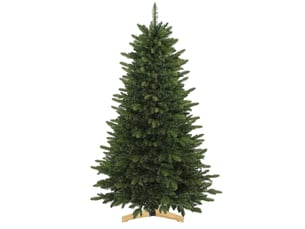 Sapin de noël artificiel de 180 cm, sapin fraser avec support en bois, 988 extrémités de branches réalistes pour la maison et le bureau, vert