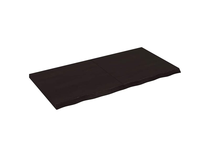  Comptoir de salle de bain, plan de travail marron foncé bois massif traité cf65872  - Conforama A