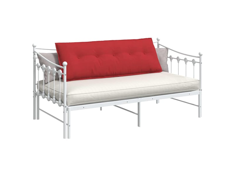 Coussin de dos, coussin de dossier rouge 140 x 19 x 50 cm tissu cf54995 - Conforama C