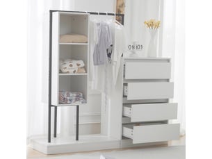 Porte armoire aucune <strong></strong> <strong></strong> coloris blanc largeur 140 cm