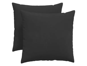 Lot de 2 coussins de canapé, coussins décoratifs tissu noir 50 x 50 cm cf58916