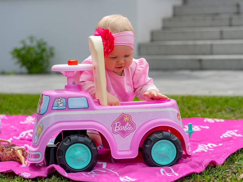  Porteur enfant van rétro barbie 1 à 3 ans - falk FAT700BB - Conforama D