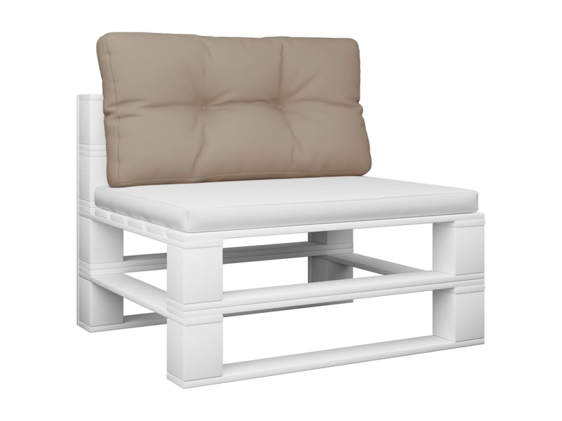  Coussin de palette, coussin de chaise, coussin de canapé taupe 80x40x12 cm tissu cf55470  - Conforama C