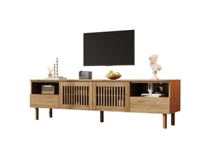 Meuble tv coloris naturel 180 cm <strong>HAVRYA</strong>  <strong></strong>